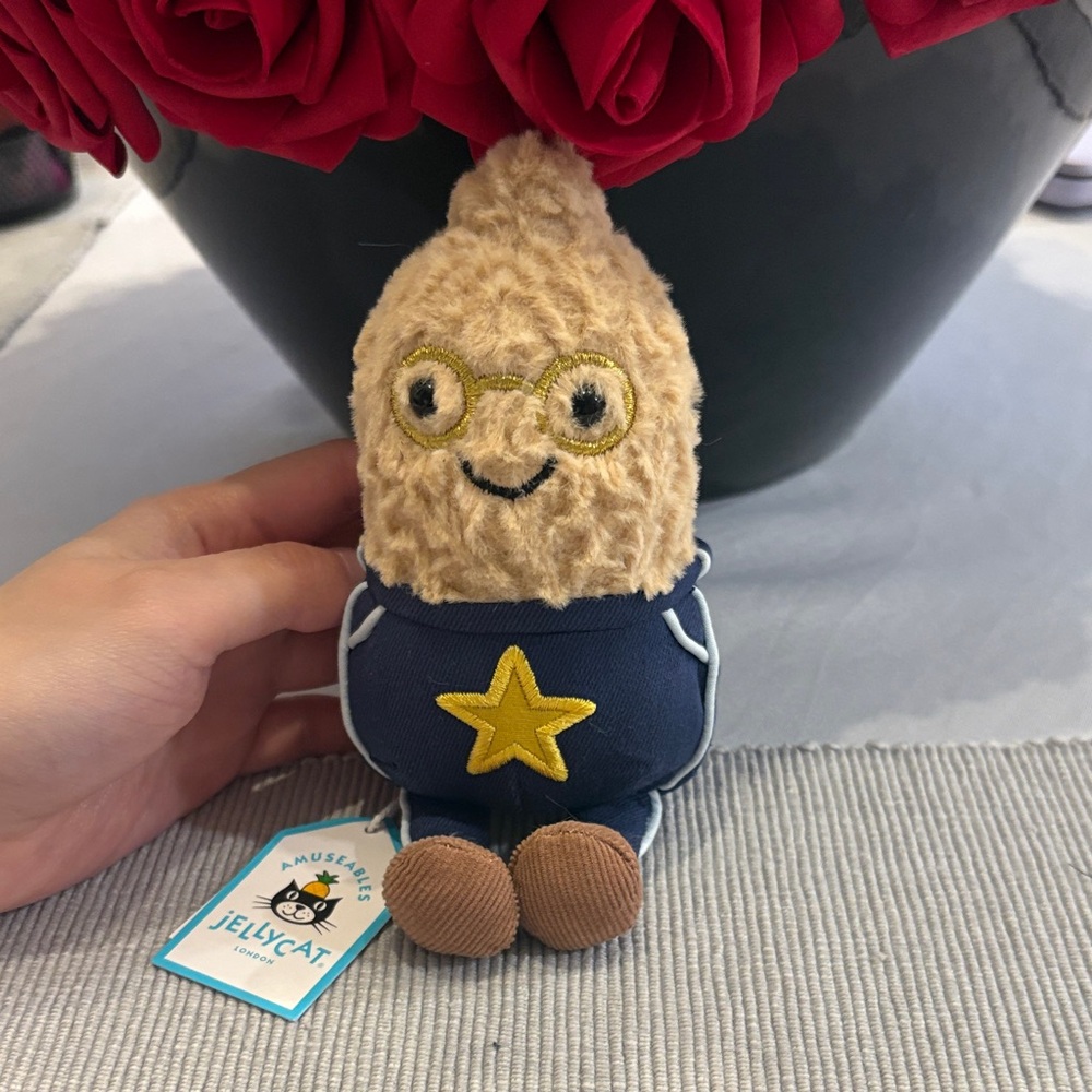 Jellycat peanut and Blue Plush with Star